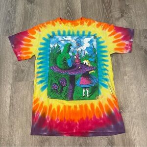 Alice In Wonderland Smoking Tie Dye T-Shirt Adult Fits Size Medium
